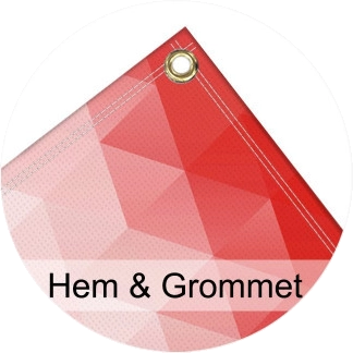 Hem & Grommets Softball Banners